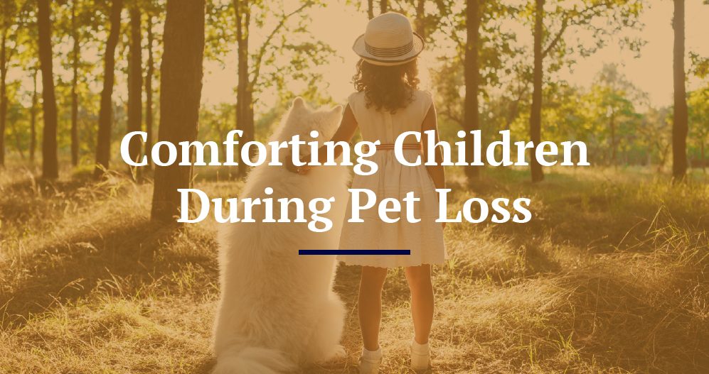 Children and pet loss title image.